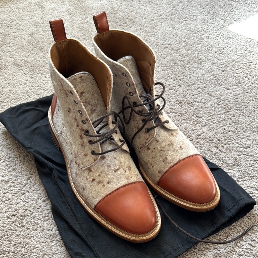 Excellent Handmade Taft Jack Boots in Calico - Mens 12 - EU 45